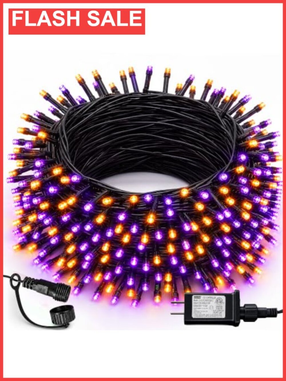 300 LED Halloween String Lights 100FT 8 Modes Connectable Waterproof Outdoor